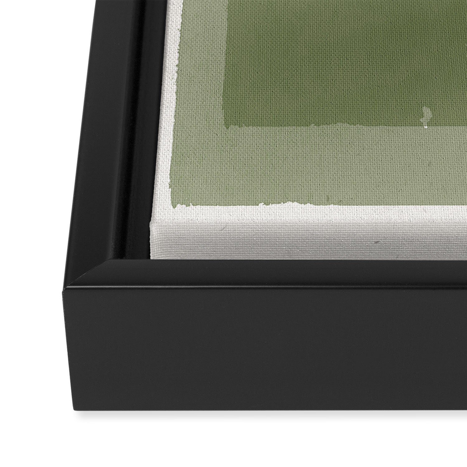 Modernist Green Objects Framed Canvas Print Gallery Image 3