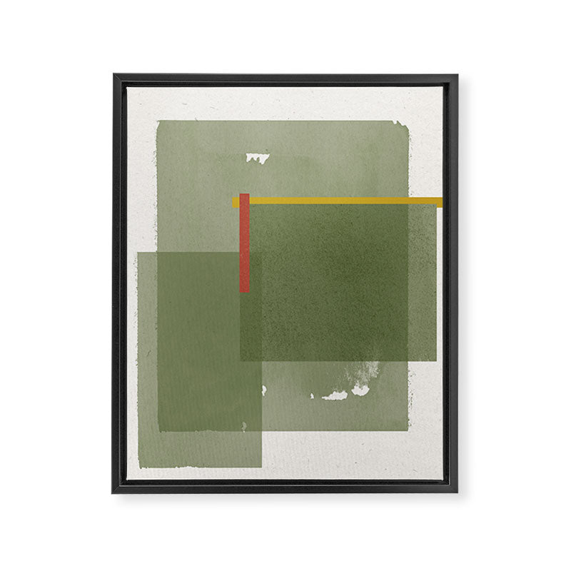 Modernist Green Objects Framed Canvas Print Gallery Image 6