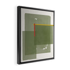 Modernist Green Objects Framed Canvas Print Gallery Image 2