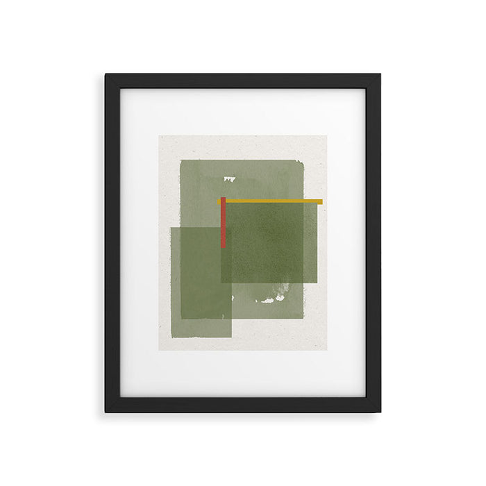 Modernist Green Objects Framed Art Print Gallery Image 1
