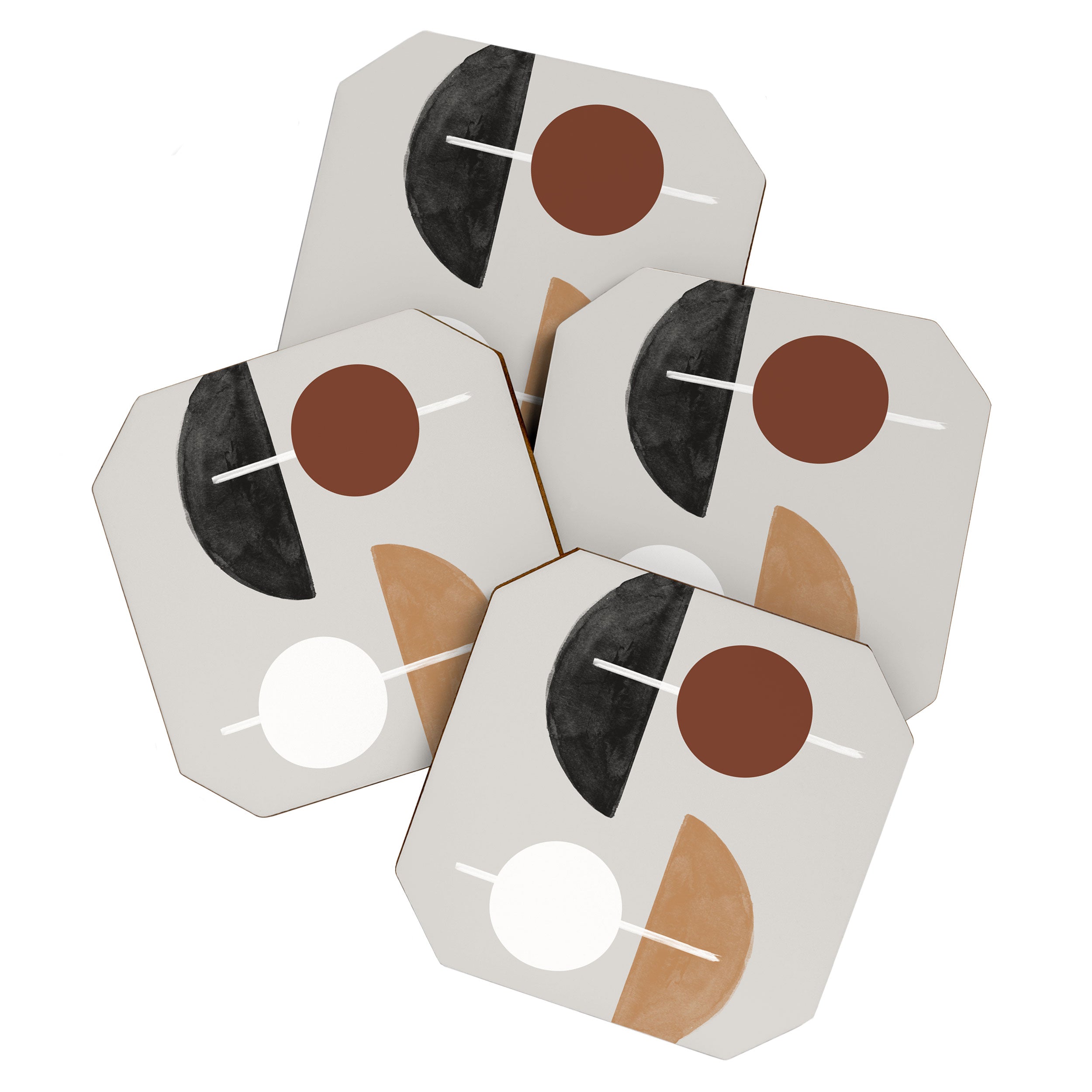 Moon and Sun Abstract Coaster Gallery Image 1