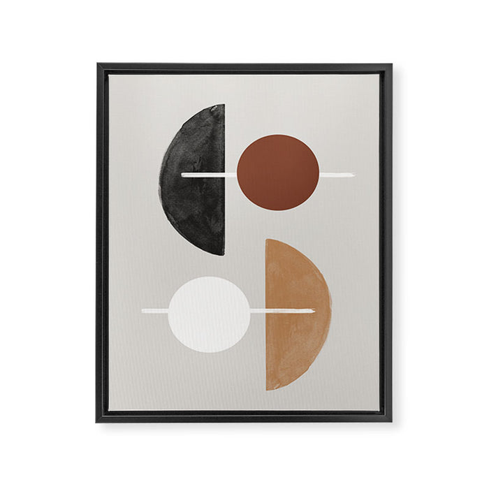 Moon and Sun Abstract Framed Canvas Print Gallery Image 1