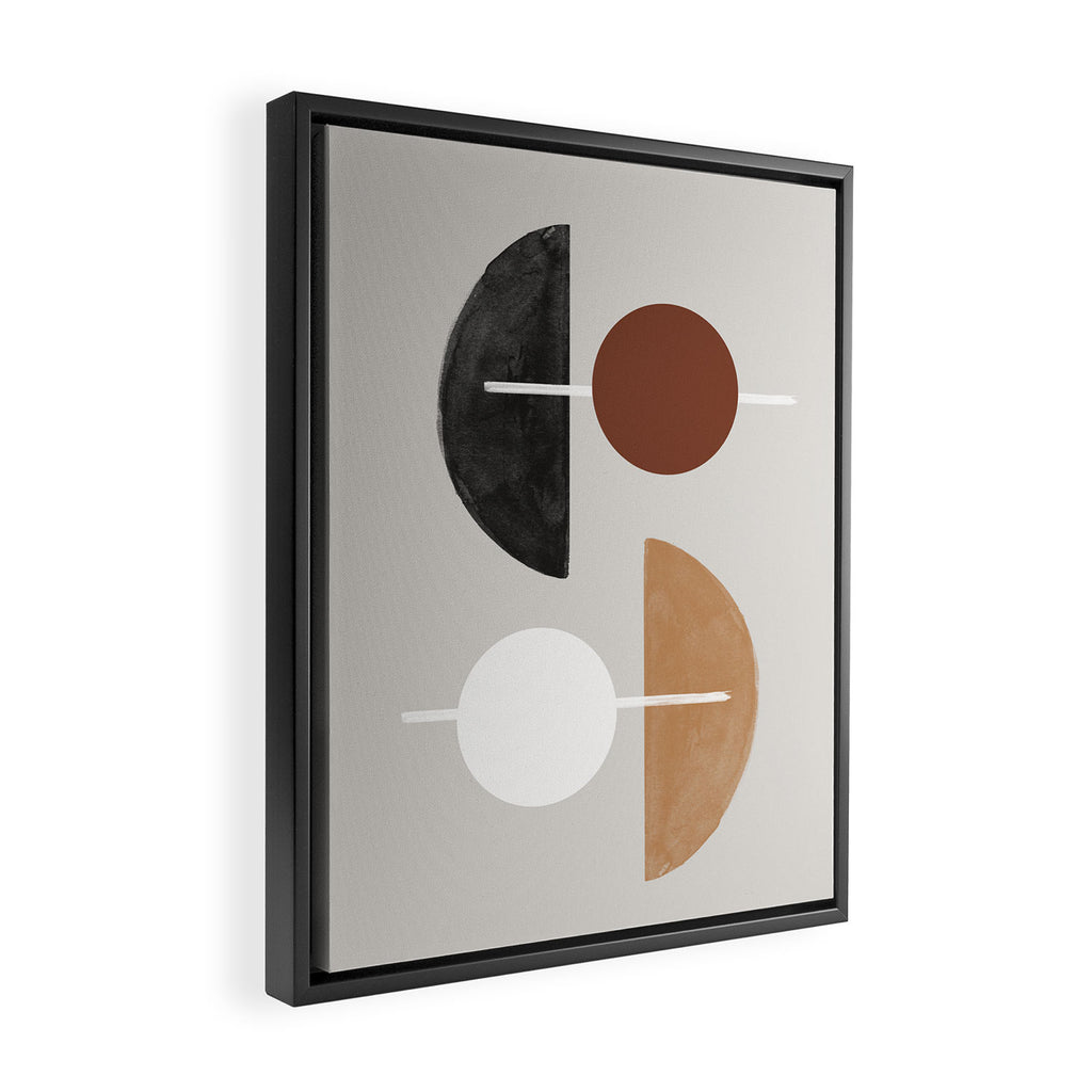 Moon and Sun Abstract Framed Canvas Print Gallery Image 2
