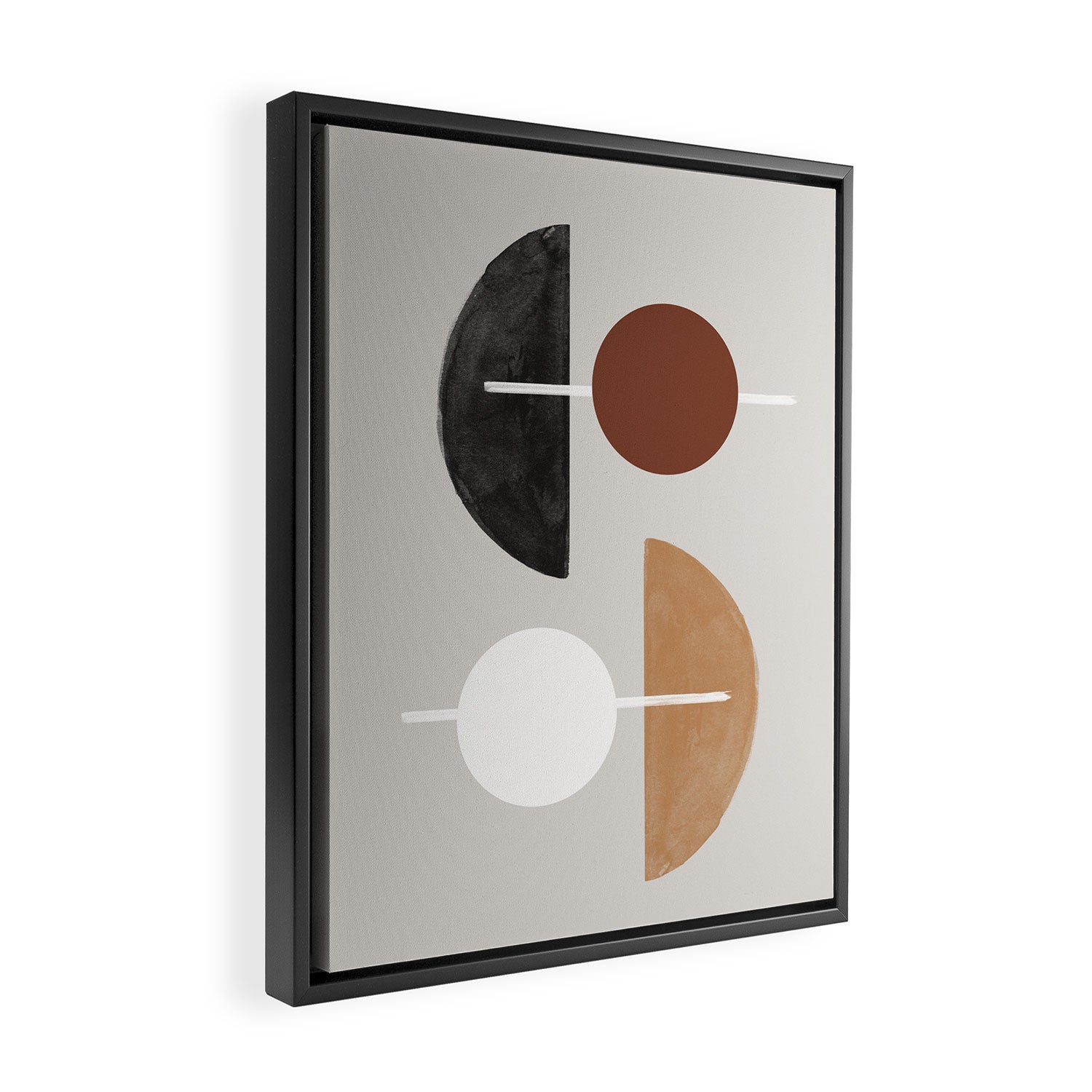 Moon and Sun Abstract Framed Canvas Print Gallery Image 2