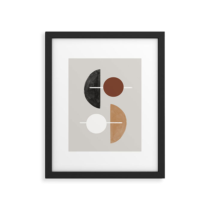 Moon and Sun Abstract Framed Art Print Gallery Image 1