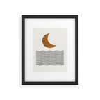 Moon by the ocean Framed Art Print Gallery Image 5