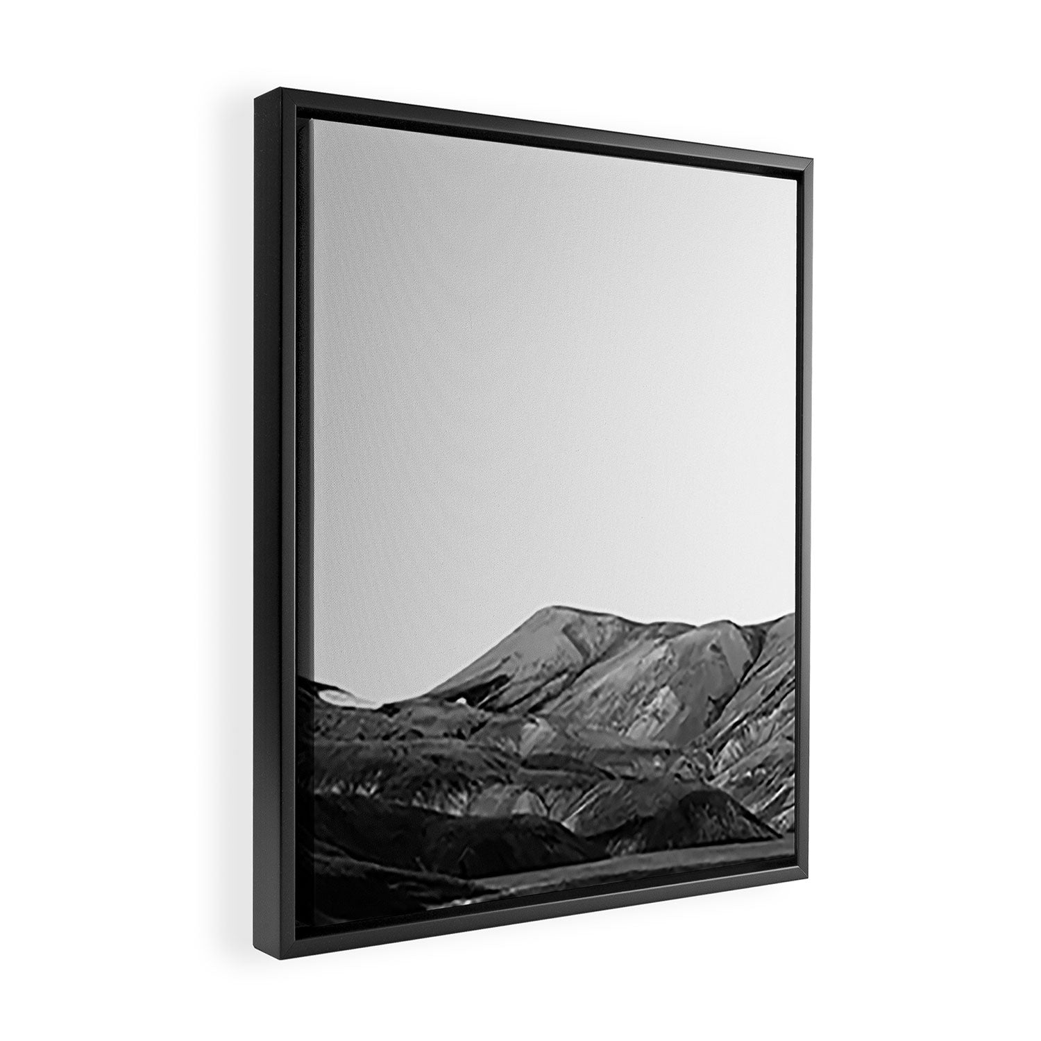 Mountain Range, Minimalist Art, Mountain Framed Canvas Print Gallery Image 2