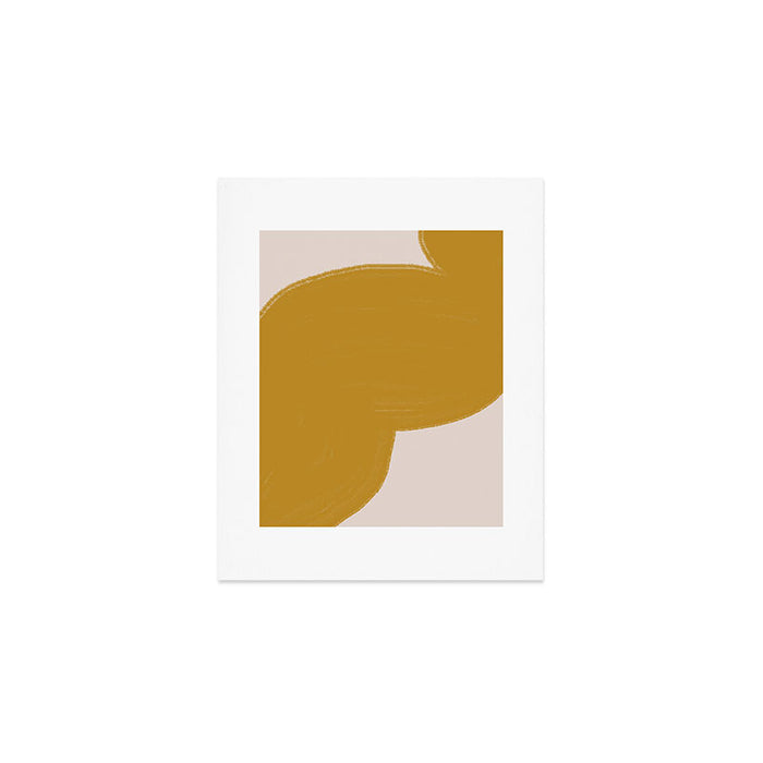 Mustard Modern Shape Art Print Gallery Image 1