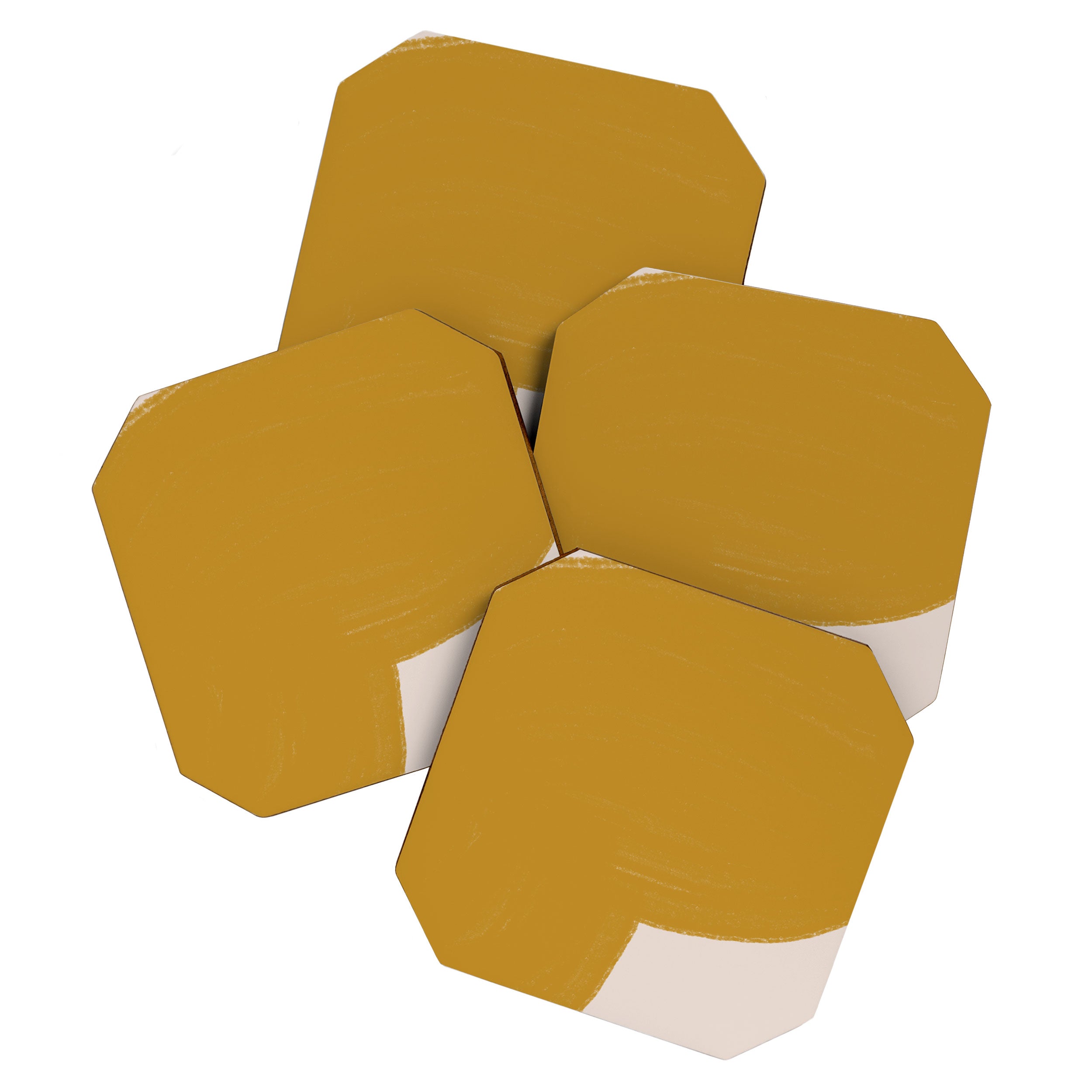 Mustard Modern Shape Coaster Gallery Image 1