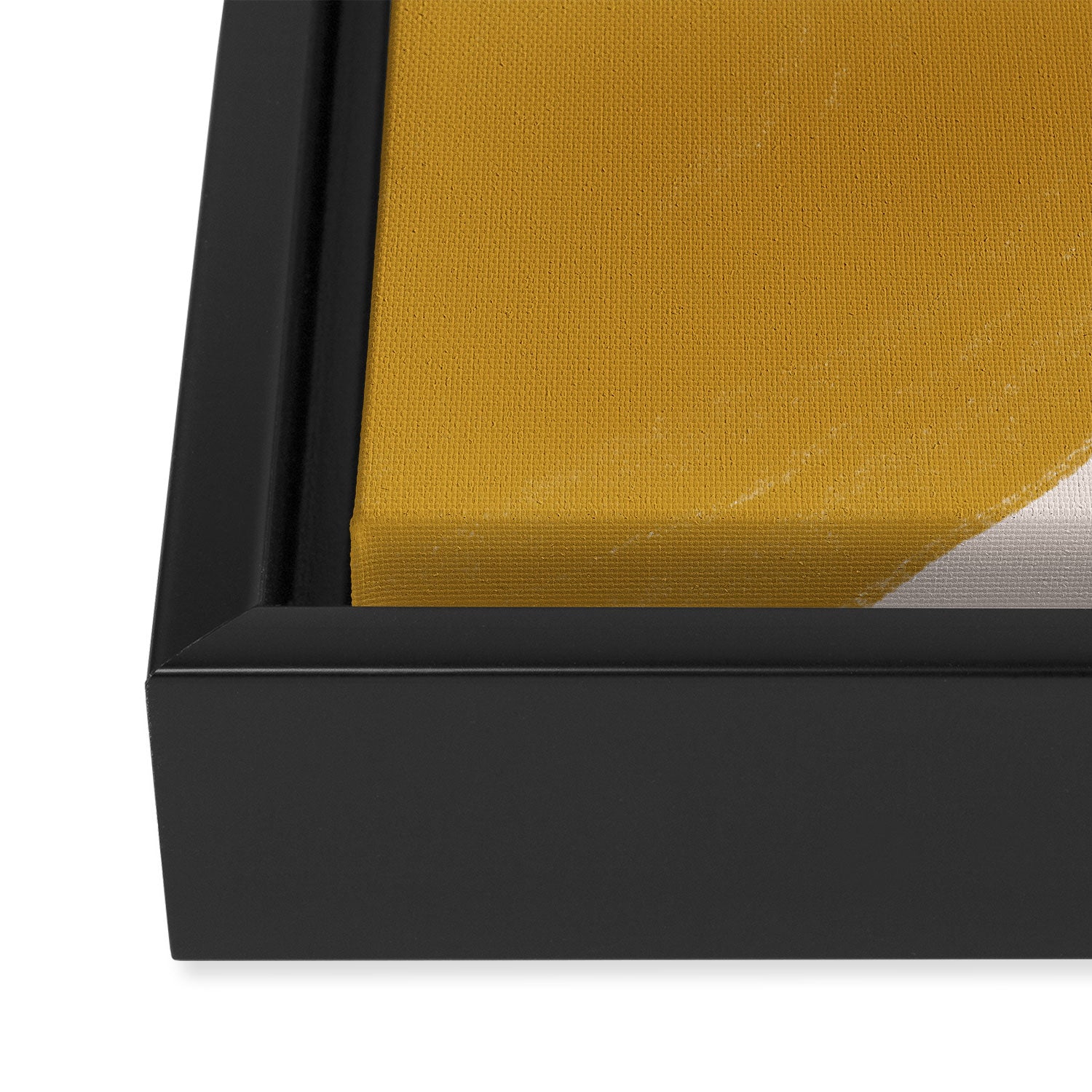 Mustard Modern Shape Framed Canvas Print Gallery Image 3