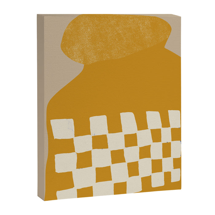 Mustard Shapes Canvas Print Gallery Image 1