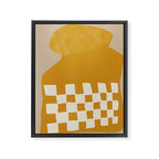 Mustard Shapes Framed Canvas Print Gallery Image 6