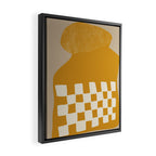 Mustard Shapes Framed Canvas Print Gallery Image 2