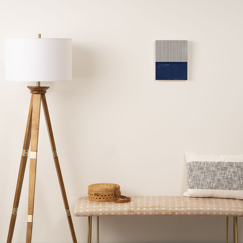 Navy Blue Mid Century  Canvas Print Gallery Image 2