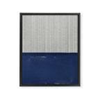 Navy Blue Mid Century  Framed Canvas Print Gallery Image 6
