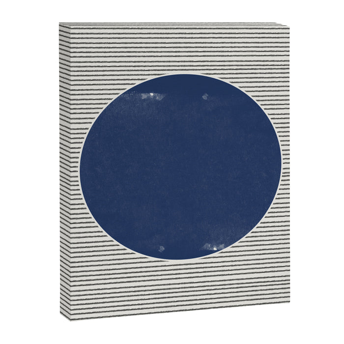 Navy Blue Woodblock  Canvas Print Gallery Image 1