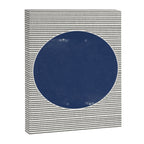 Navy Blue Woodblock  Canvas Print Gallery Image 6