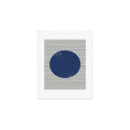 Navy Blue Woodblock  Art Print Gallery Image 1