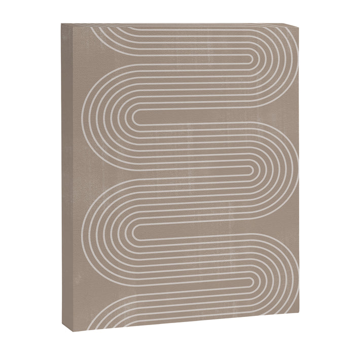 Neutral Lines Arch Minimalist Graphic Canvas Print Gallery Image 1