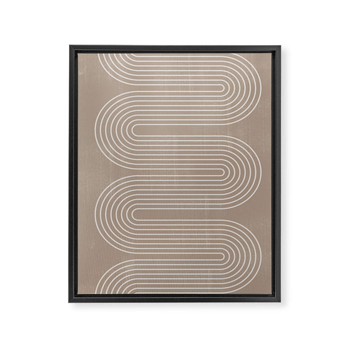 Neutral Lines Arch Minimalist Graphic Framed Canvas Print Gallery Image 1