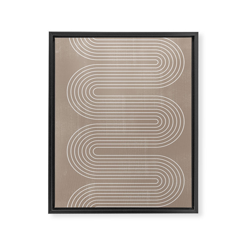 Neutral Lines Arch Minimalist Graphic Framed Canvas Print Gallery Image 6