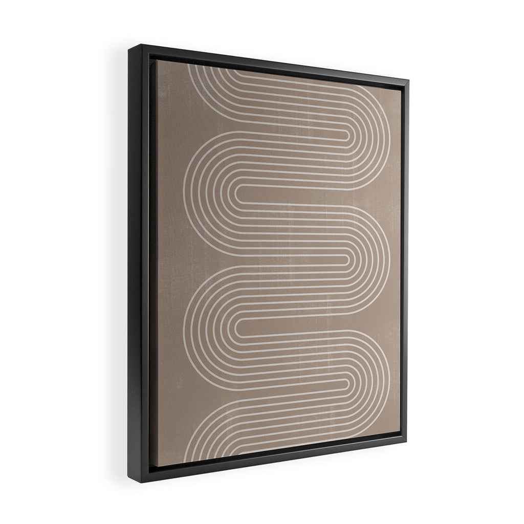 Neutral Lines Arch Minimalist Graphic Framed Canvas Print Gallery Image 2