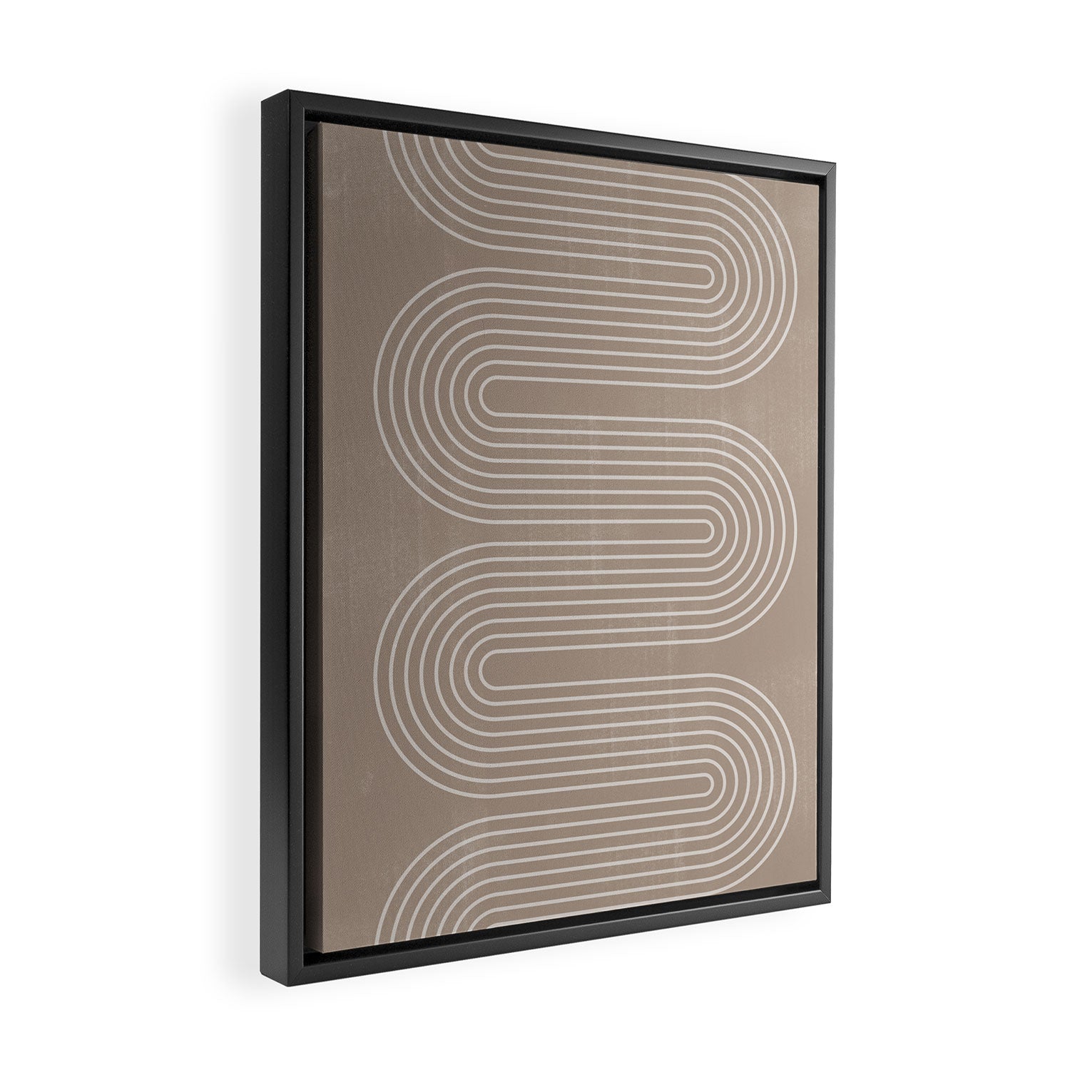 Neutral Lines Arch Minimalist Graphic Framed Canvas Print Gallery Image 2