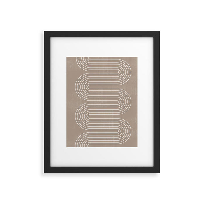 Neutral Lines Arch Minimalist Graphic Framed Art Print Gallery Image 1