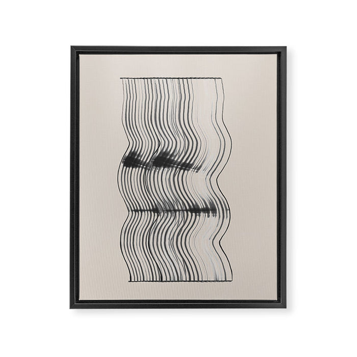 Neutral Minimal Graphic Framed Canvas Print Gallery Image 1