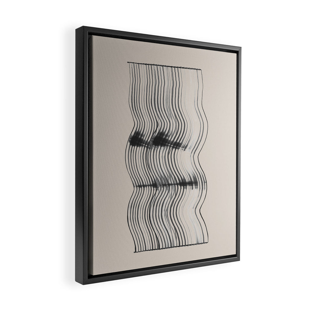 Neutral Minimal Graphic Framed Canvas Print Gallery Image 2