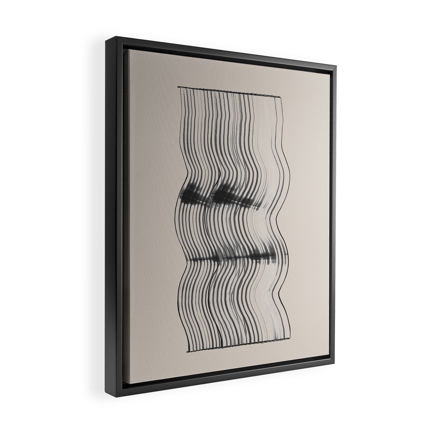 Neutral Minimal Graphic Framed Canvas Print Gallery Image 2