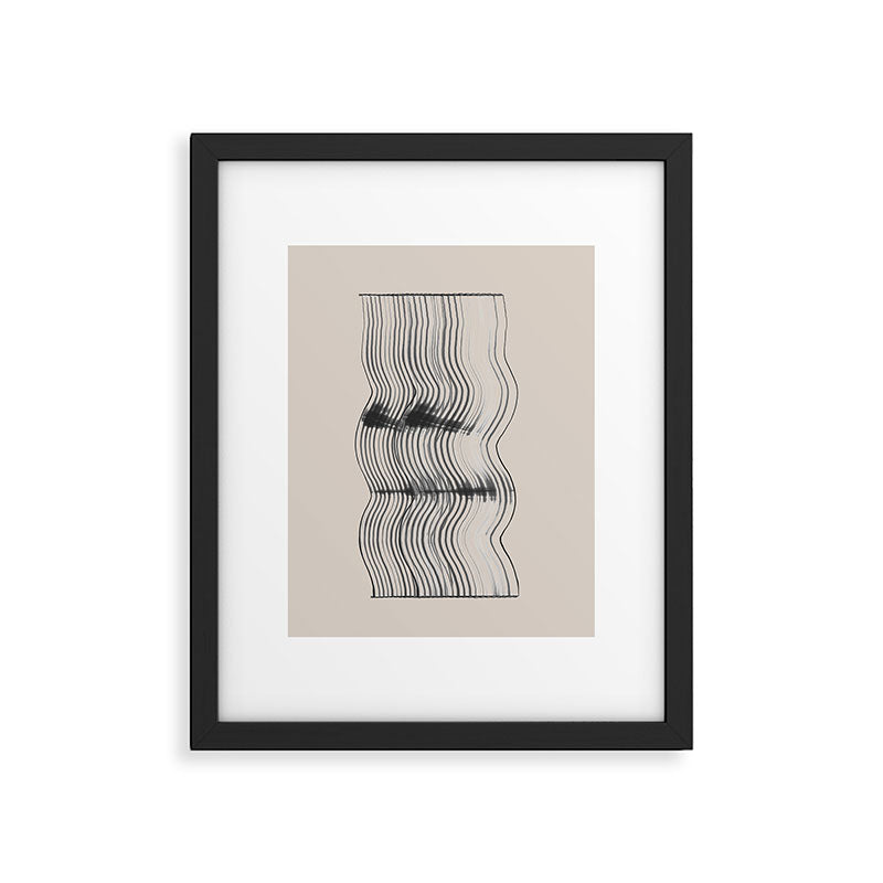 Neutral Minimal Graphic Framed Art Print Gallery Image 5