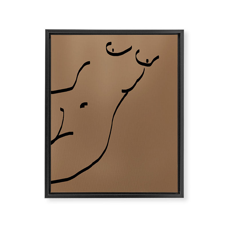 Nude Sketch Framed Canvas Print Gallery Image 6