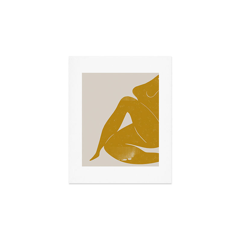 Nude Woman Sitting  Art Print Gallery Image 1