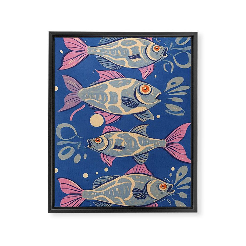 Oceanic Life - Fishes Framed Canvas Print Gallery Image 6