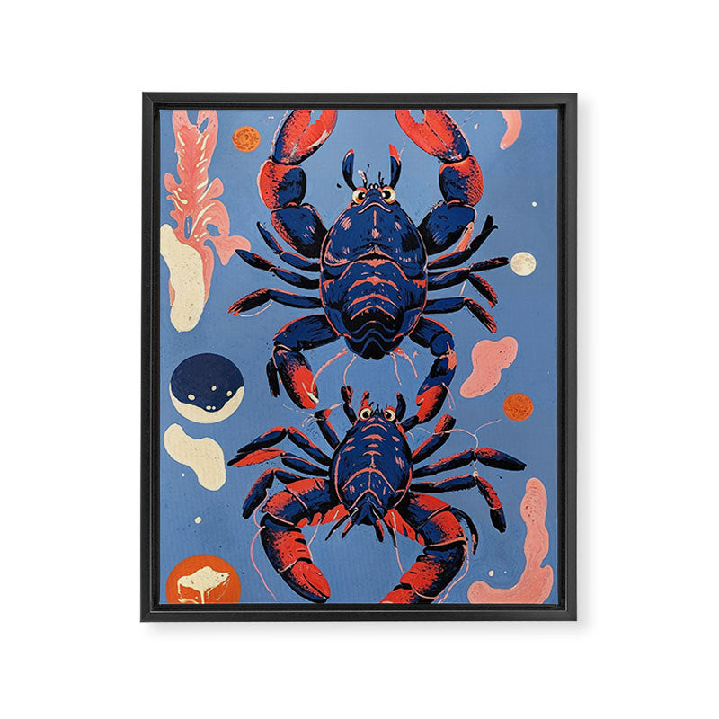 Oceanic Life - Lobster Framed Canvas Print Gallery Image 6