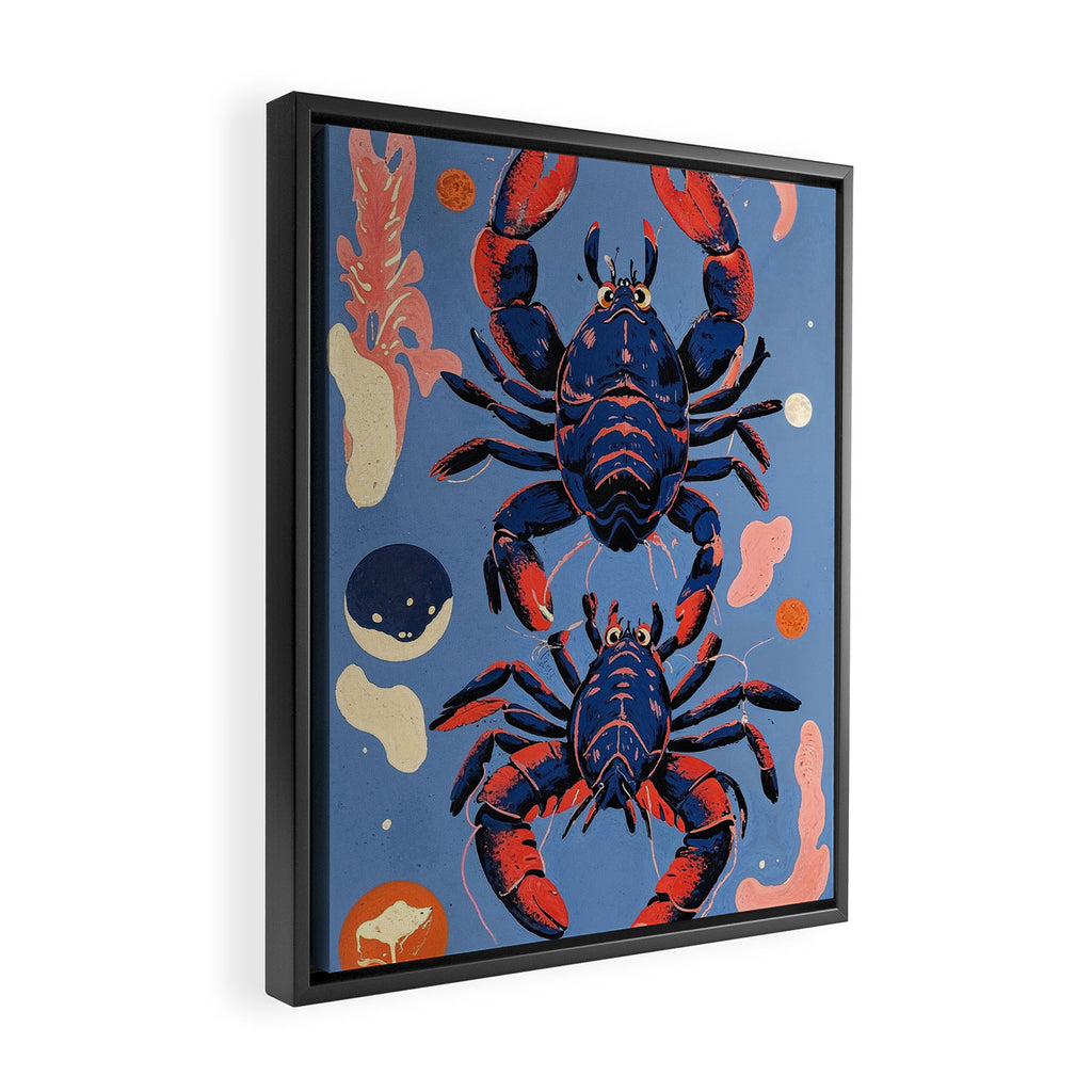Oceanic Life - Lobster Framed Canvas Print Gallery Image 2