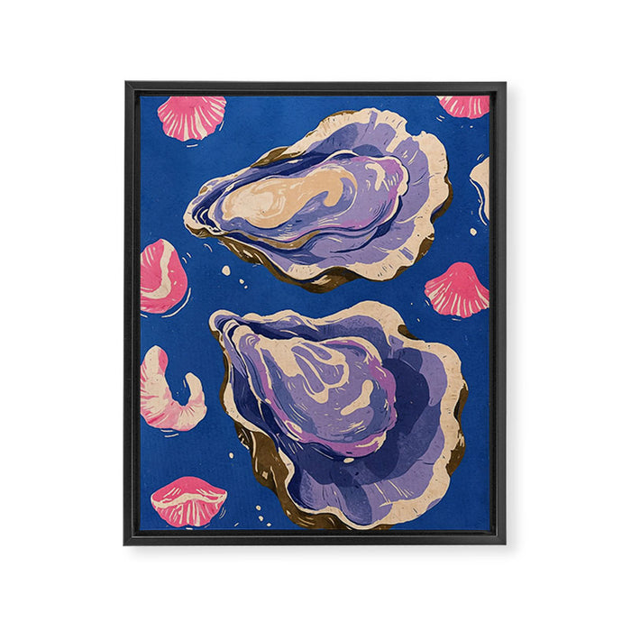 Oceanic Life - Oyster Framed Canvas Print Gallery Image 1
