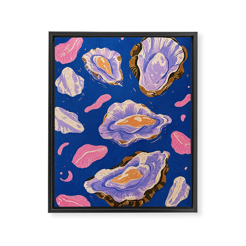 Oceanic Life - Oysters II Framed Canvas Print Gallery Image 6