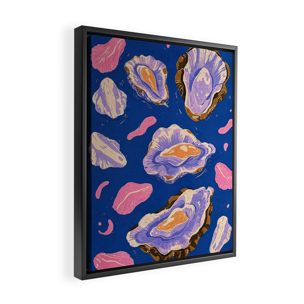 Oceanic Life - Oysters II Framed Canvas Print Gallery Image 2