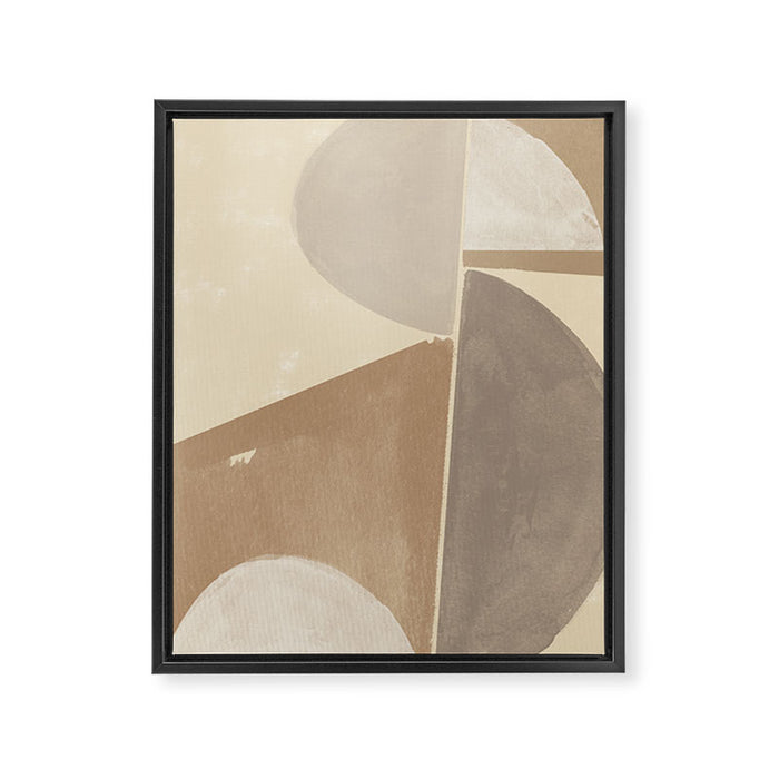 Organic Neutral Tones Shapes Framed Canvas Print Gallery Image 1