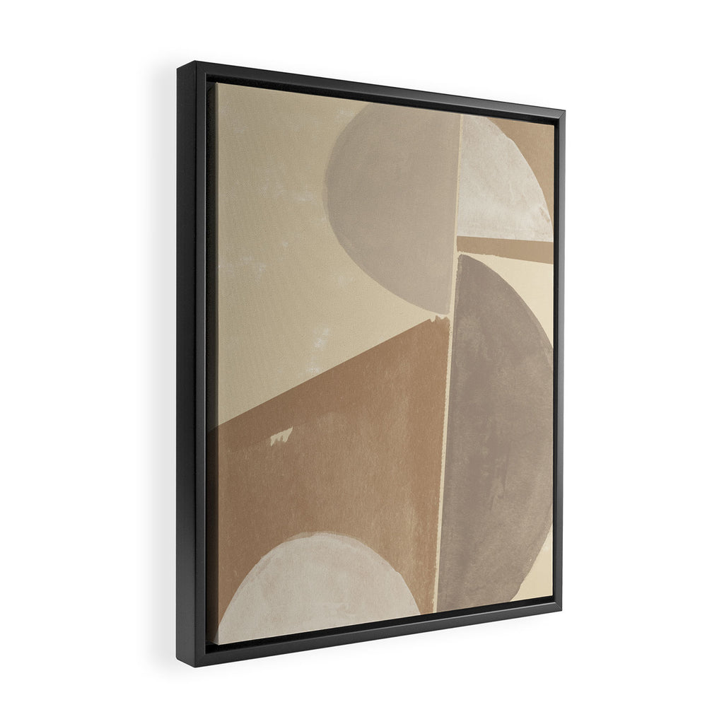 Organic Neutral Tones Shapes Framed Canvas Print Gallery Image 2