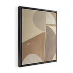 Organic Neutral Tones Shapes Framed Canvas Print Gallery Image 2