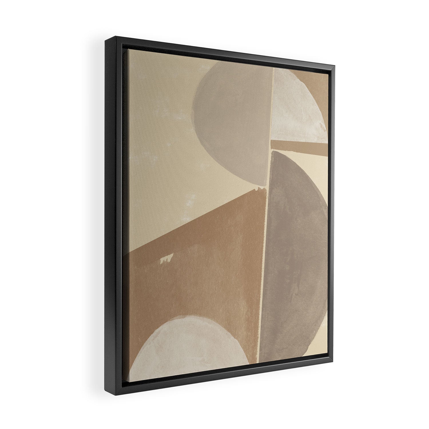Organic Neutral Tones Shapes Framed Canvas Print Gallery Image 2
