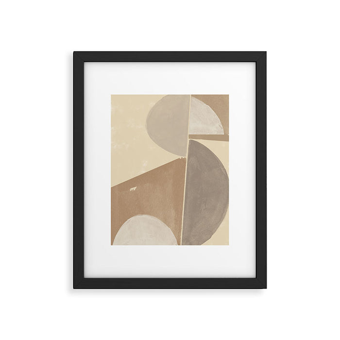 Organic Neutral Tones Shapes Framed Art Print Gallery Image 1