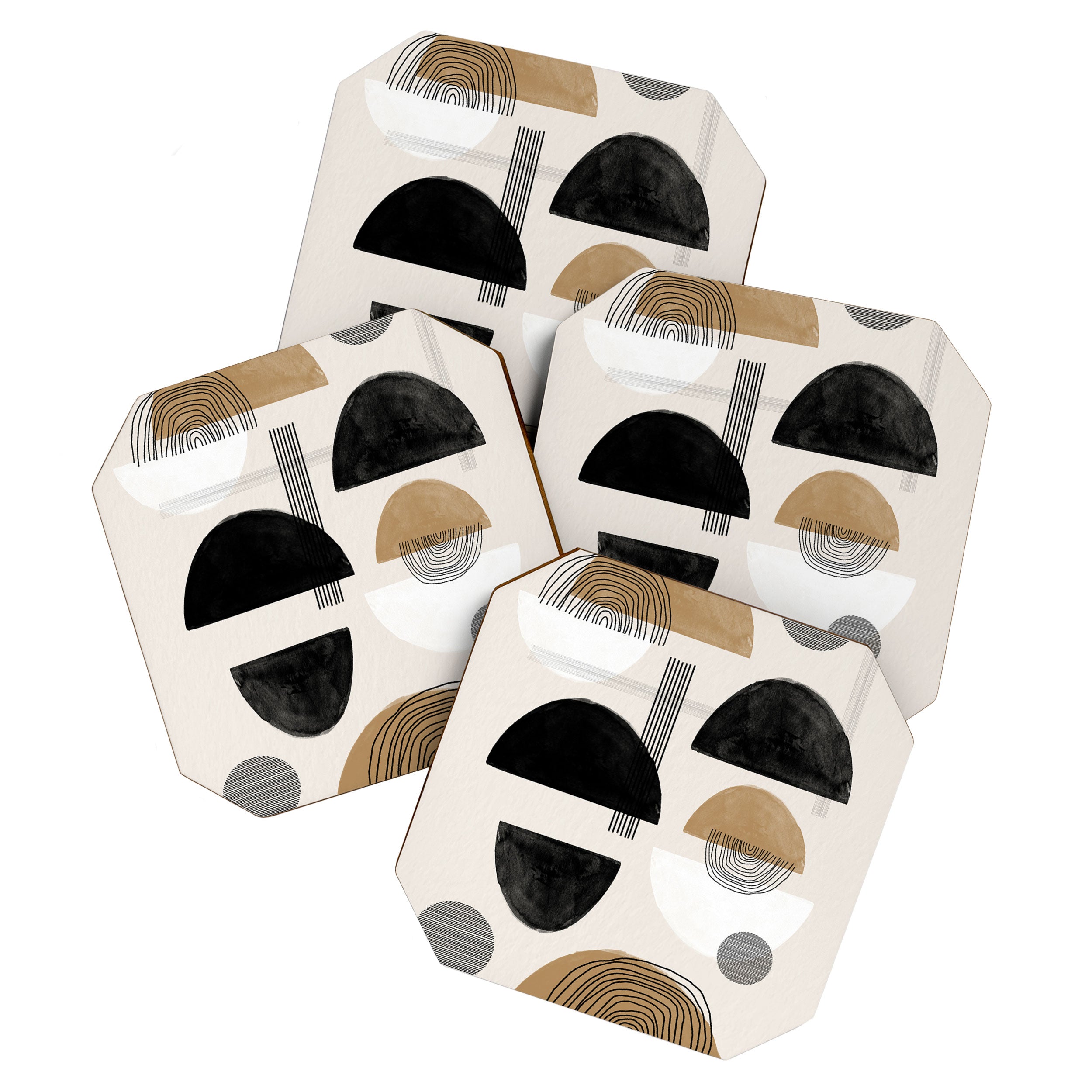 Paper Collage Art Coaster Gallery Image 1