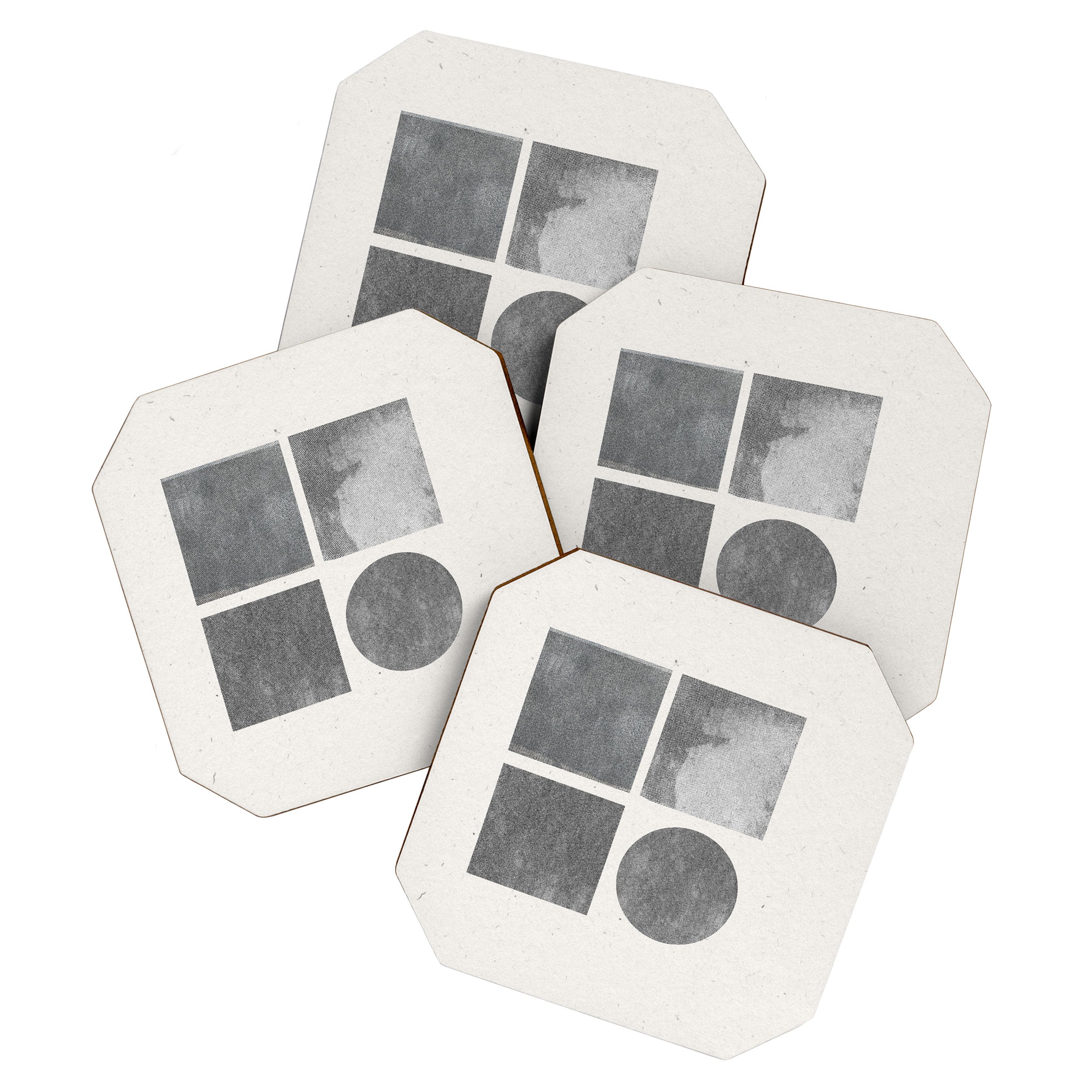 Paper Collage Minimal Objects Coaster Gallery Image 1
