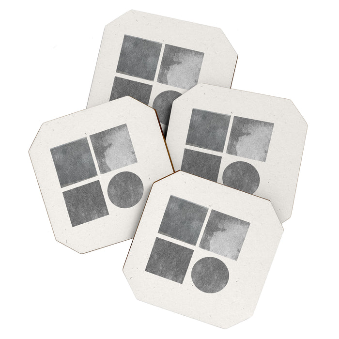 Paper Collage Minimal Objects Coaster Gallery Image 1