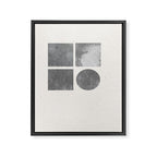 Paper Collage Minimal Objects Framed Canvas Print Gallery Image 6