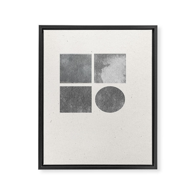 Paper Collage Minimal Objects Framed Canvas Print Gallery Image 6